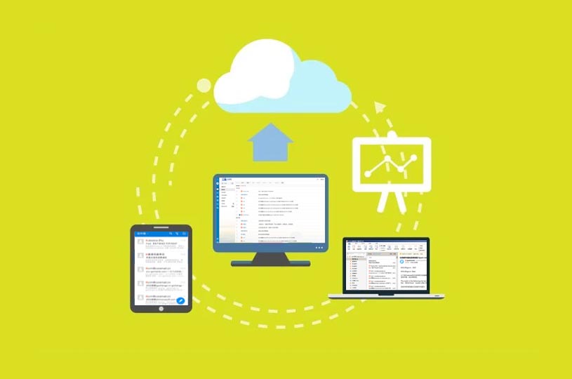 Prend en charge l'utilisation via connexion web, via des clients de bureau (tels